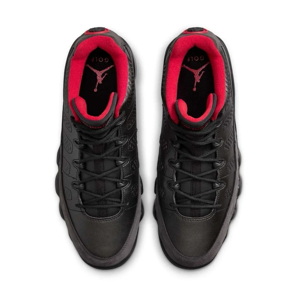 Nike Air Jordan 9 Low Retro Golf Black Dark Charcoal True Red Sz 10.5 FJ5934-002